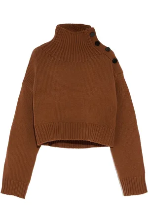YVES SALOMON Gestrickter Cropped-Pullover