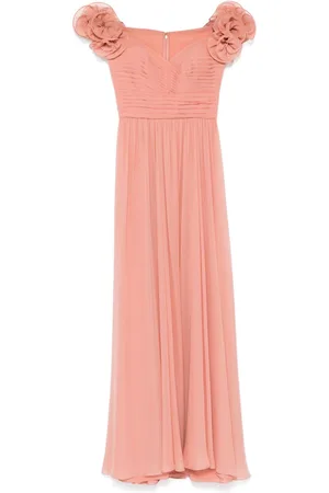 Elie saab Schulterfreies Seidenkleid