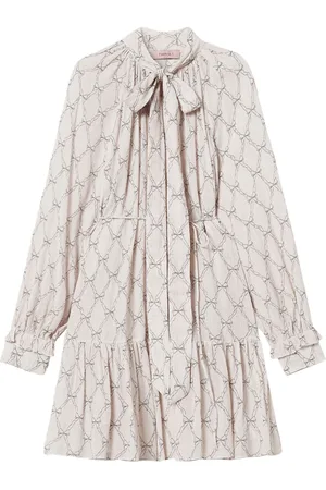 Twin-Set Krepp-Minikleid mit Schleifen-Print
