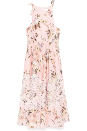 ZIMMERMANN Acacia Midikleid mit Lochstickerei