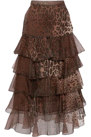 Cynthia Rowley Seidenrock mit Rüschen