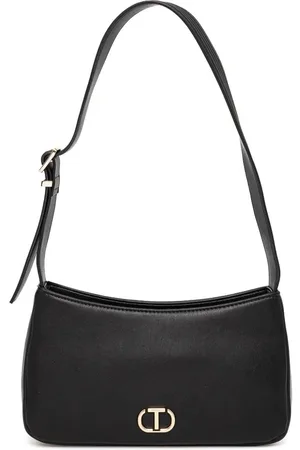 Twin-Set Schultertasche mit Logo-Schild