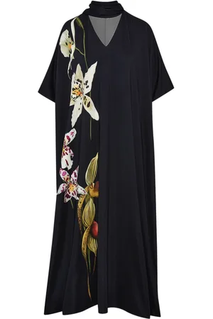 Oscar de la Renta Orchid Kaftan aus Jersey
