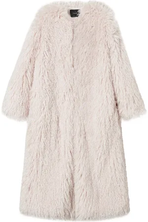 Twin-Set Mantel mit Faux-Fur-Kragen