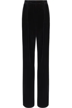 Balmain Samthose mit Falten