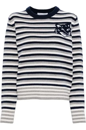 Maison Kitsuné Intarsien-Pullover mit Fuchskopf