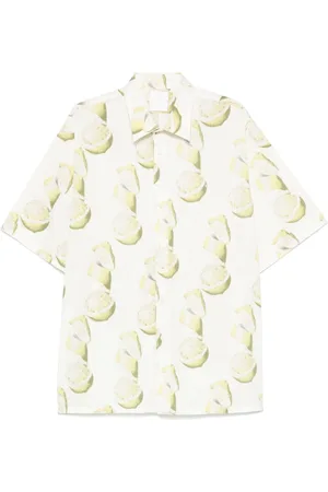 Givenchy Seersucker-Hemd mit Zitronen-Print