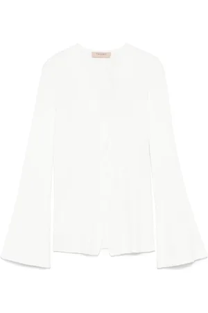 Twin-Set Gerippter Pullover mit Knotendetail