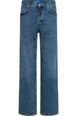 Karl Lagerfeld Gerade Jeans mit Logo-Patch