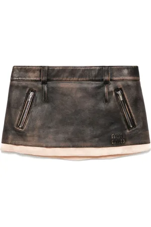 Miu Miu Minirock aus Leder