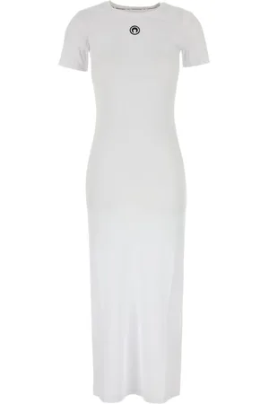 Marine Serre Maxikleid mit Halbmond-Stickerei