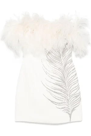 DAVID KOMA Minikleid mit Kristallfedern