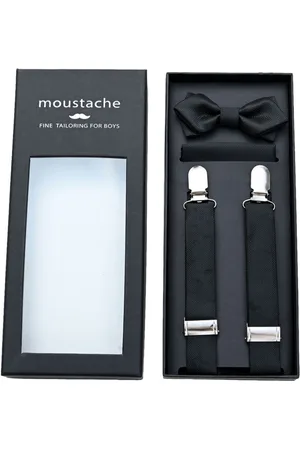 M. Moustache Strukturiertes Hosenträger-Set