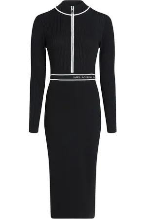 Karl Lagerfeld Strickkleid mit Logo-Intarsie
