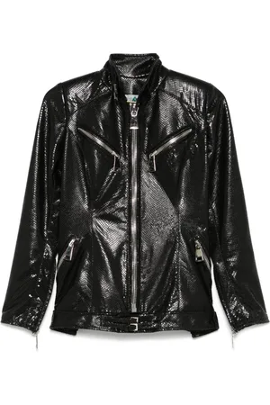 MITILIANE COUTURE Lederjacke mit Eidechsen-Effekt