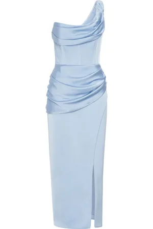 RACHEL GILBERT Duke Midikleid mit drapiertem Detail