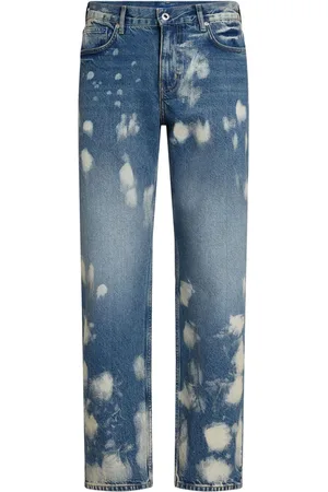 Karl Lagerfeld Straight-Leg-Jeans mit Bleach-Effekt