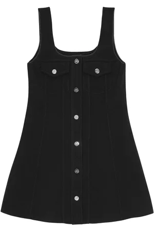 Ganni Midikleid mit Druckknopfverschluss
