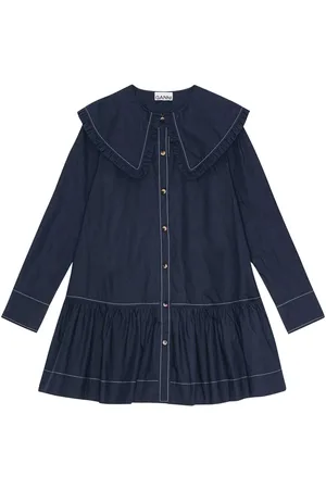 Ganni Minikleid aus Popeline