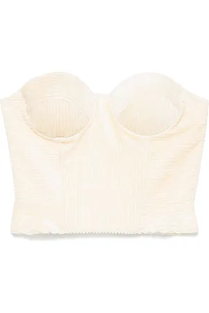 ERMANNO SCERVINO Geripptes Bustier-Top aus Samt