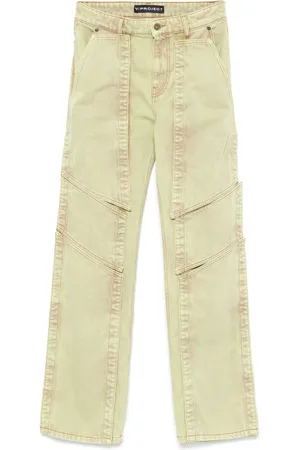 Y / PROJECT Straight-Leg-Jeans mit Kontrasteinsätzen