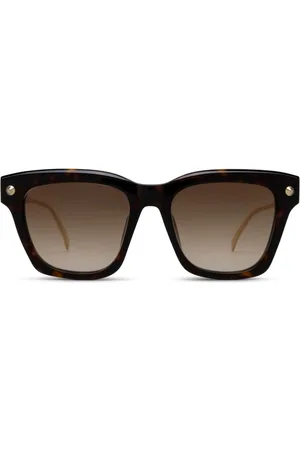 Alexander McQueen Sonnenbrille mit eckigem Gestell