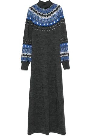 Paco rabanne Maxikleid mit Intarsienmuster