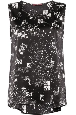 High Trägershirt mit Blumen-Print