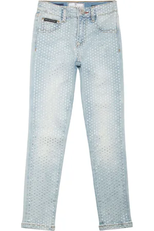 Philipp Plein Gerade Five-Pocket-Jeans mit Kristallverzierung