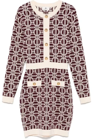 Elisabetta Franchi Minikleid aus Monogramm-Jacquard