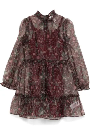 Ralph Lauren Minikleid aus Organza mit Blumen-Print