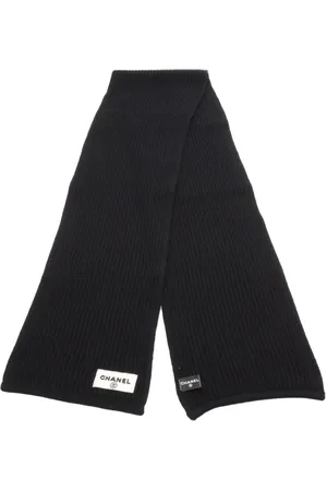 CHANEL 1986-1988 Schal mit Logo-Stickerei