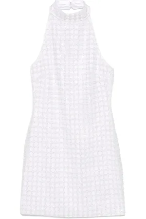 ROTATE Neckholder-Minikleid mit Perlen