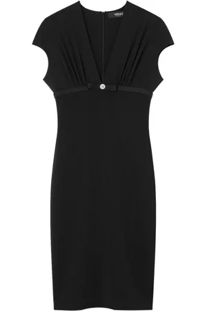 VERSACE Midikleid mit tiefem Ausschnitt