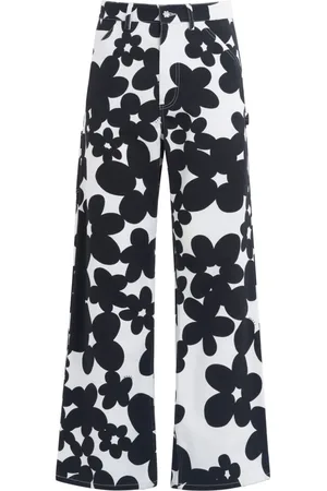 Marni Gabardine-Hose mit Blumen-Print