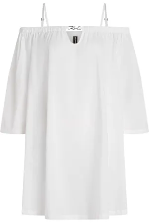 Karl Lagerfeld DNA Signatur semi-transparentes Strandkleid