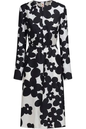 Marni Midikleid mit Blumen-Print