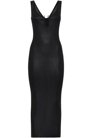 Philipp Plein Beschichtetes Midikleid aus Rippstrick