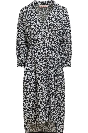 Marni Midikleid mit Blumen-Print
