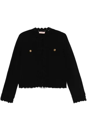 Twin-Set Cardigan mit Häkelbesatz