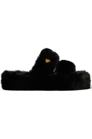 Twin-Set Pantoletten mit Faux Fur