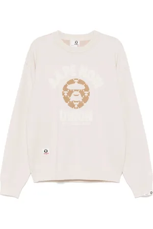 A Bathing Ape Pullover mit Moonface-Logo