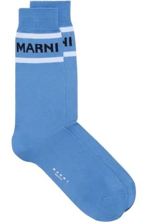 Marni Gestreifte Socken mit Logo-Jacquard