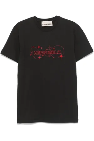 Kernemilk T-Shirt mit Logo-Stickerei