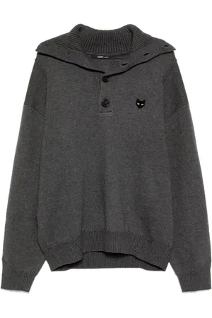 SONGZIO Panther Hand Pullover mit Stehkragen