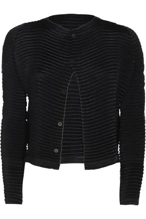 Issey Miyake Cardigan mit rundem Ausschnitt