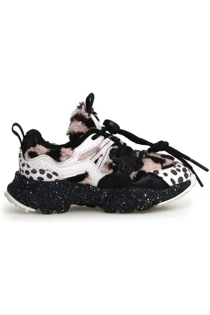 Flower Mountain Sneakers mit Einsätzen aus Faux Fur