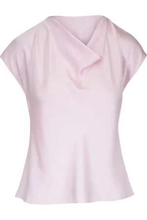Vince Bluse mit drapiertem Ausschnitt