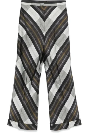 Alexander McQueen 2000s Hose mit diagonalen Streifen
