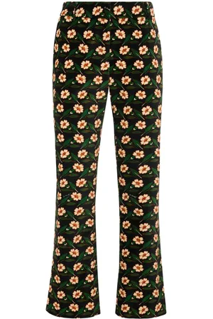 La DoubleJ Cropped-Hose mit Blumen-Print
